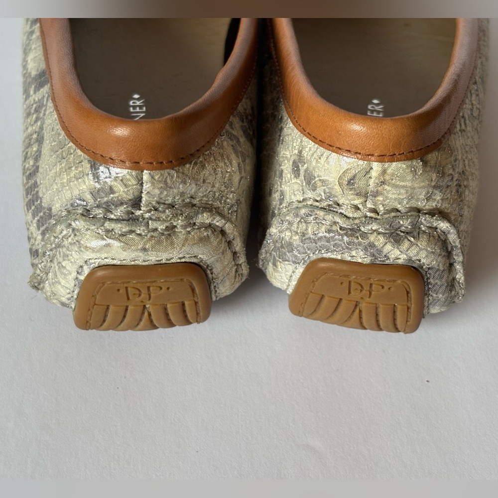 Donald J Pliner Mystic Beaded Flats Size 6M Snakeskin Embellished Loafers - Picture 7 of 10